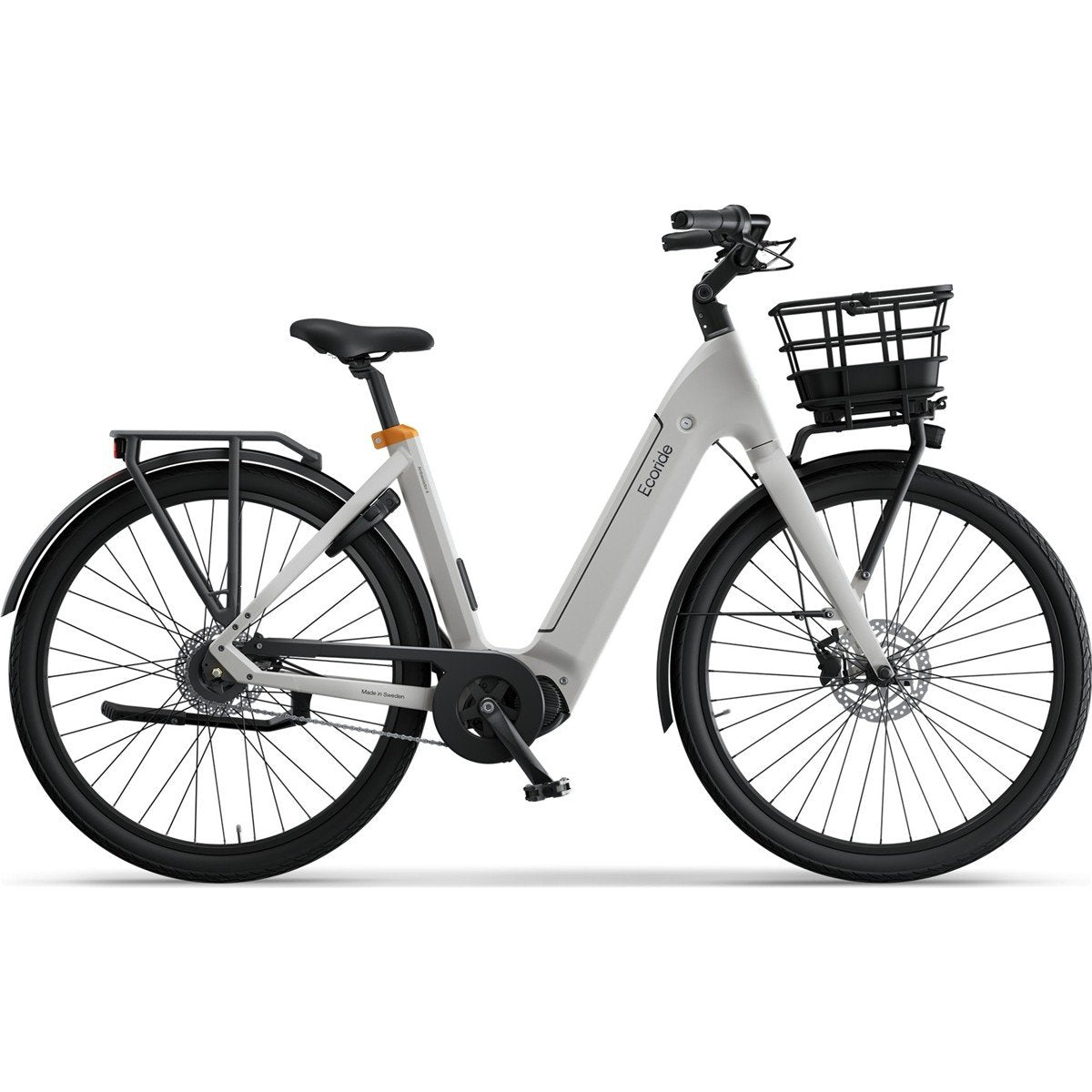 Elcykel Ecoride Ambassador 4 Mittmotor Skivbroms White