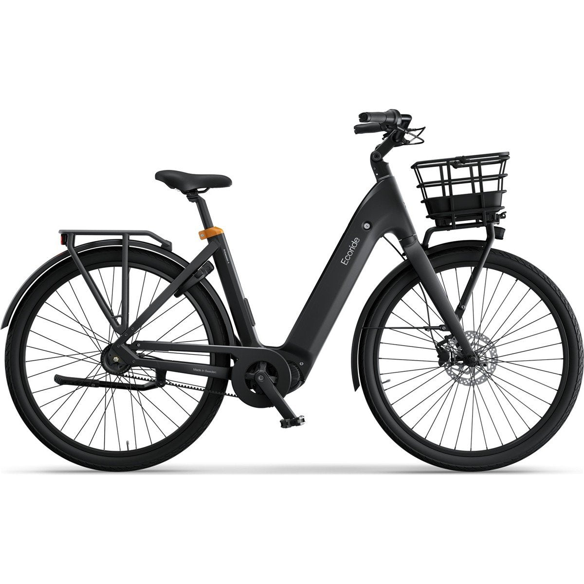 Elcykel Ecoride Ambassador 4 Mittmotor Remdrift Fotbroms Black