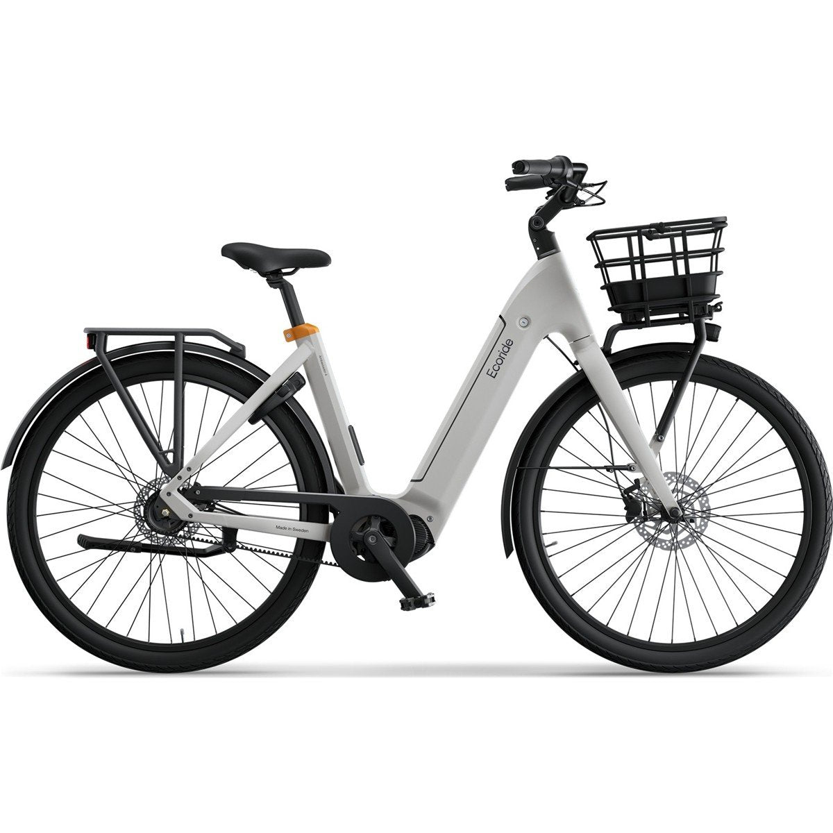 Elcykel Ecoride Ambassador 4 Mittmotor Remdrift Skivbroms White