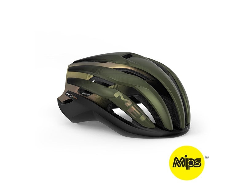 Cykelhjälm MET Trenta MIPS grön/svart