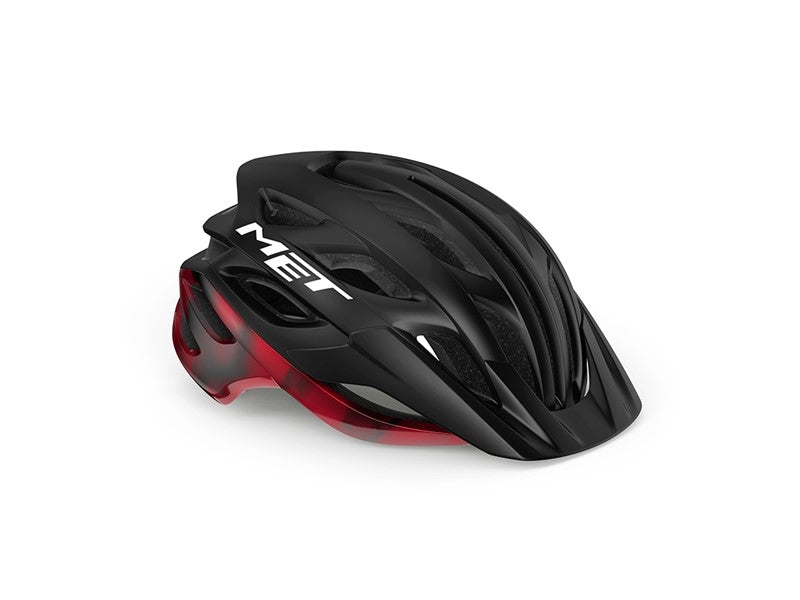 Cykelhjälm MET Veleno svart/röd