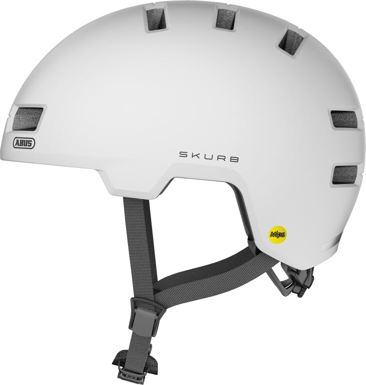 Cykelhjälm Abus Skurb MIPS polar white