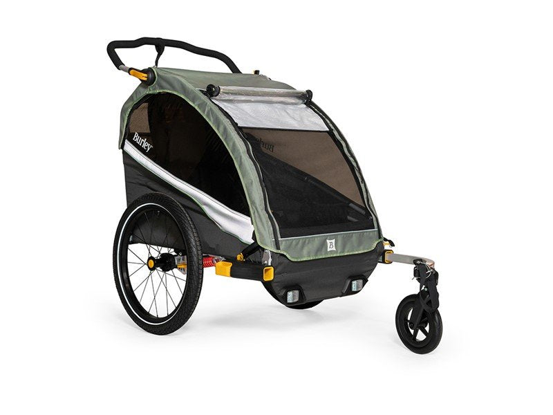 Cykelvagn Burley D'Lite X Double Grå/Grön/Svart