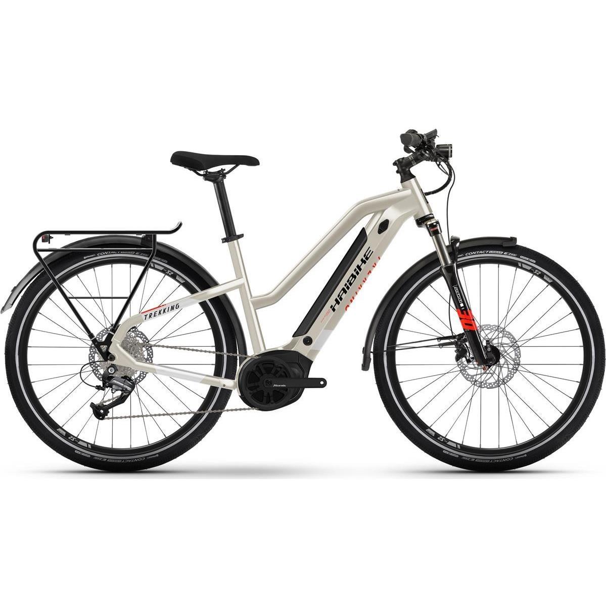 Elcykel hybrid Haibike Trekking 4 Mid Beige