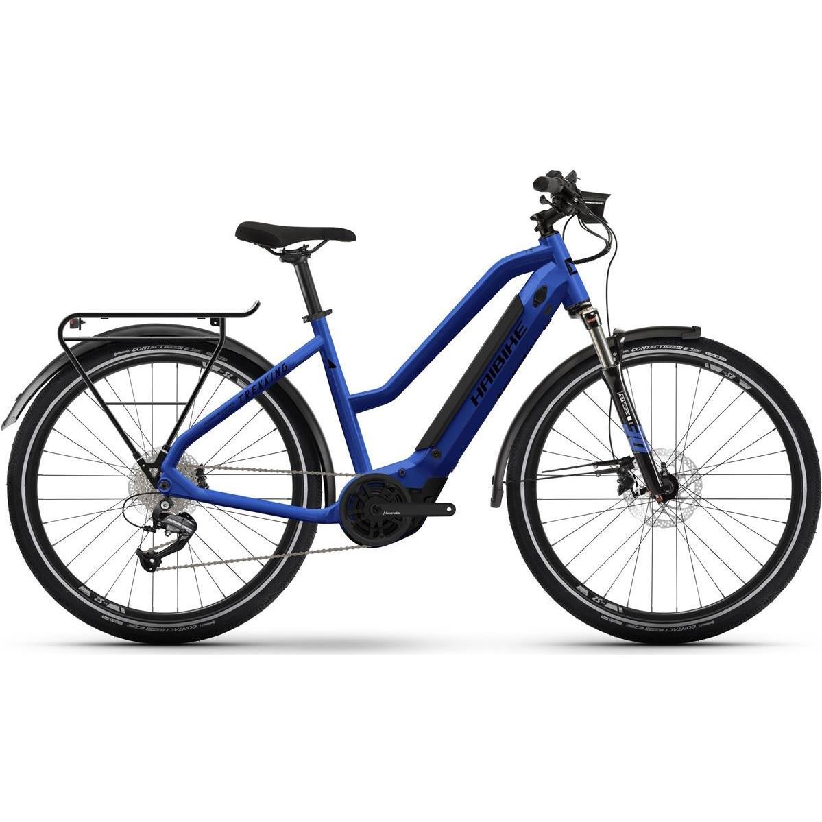 Elcykel hybrid Haibike Trekking 4 Mid Blå