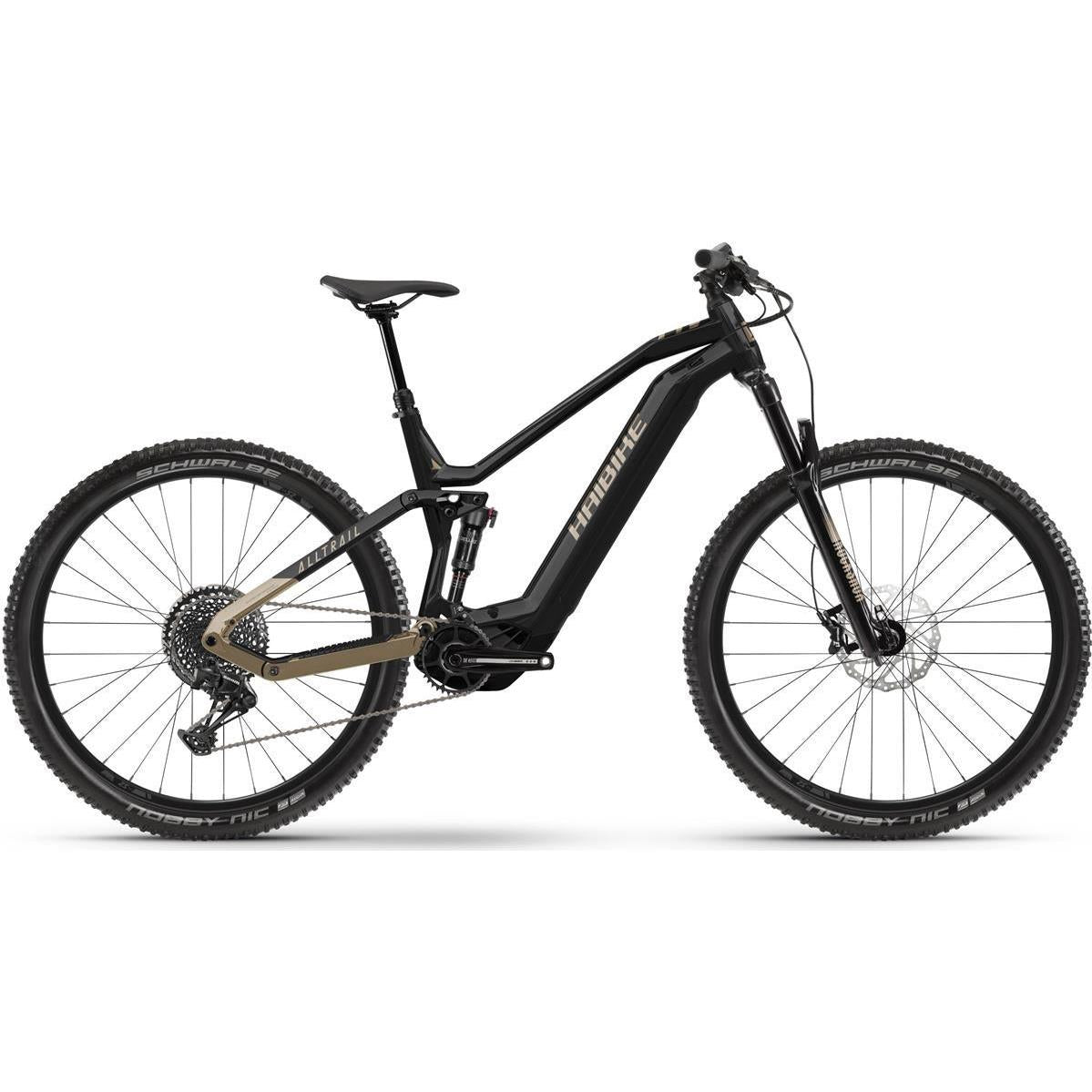El MTB Haibike AllTrail 7 Svart/Mässing
