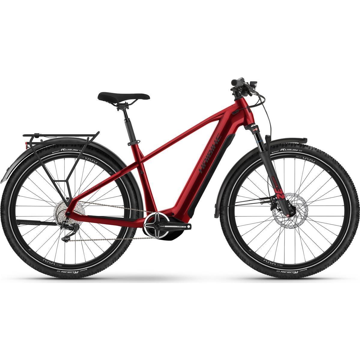 Elcykel hybrid Haibike Trekking 5 High Röd