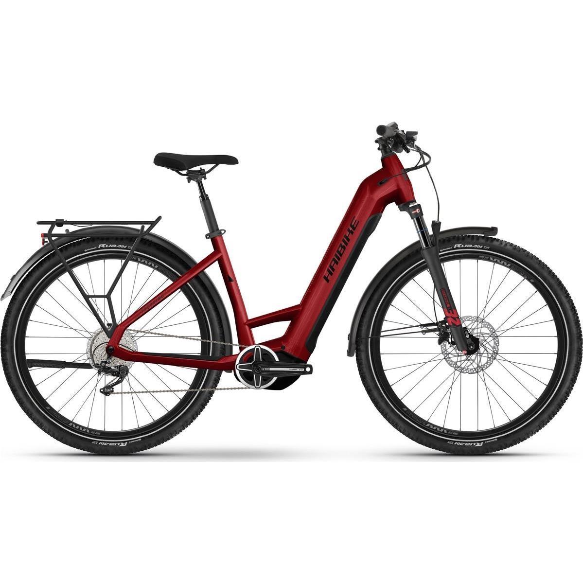 Elcykel hybrid Haibike Trekking 5 Low Röd