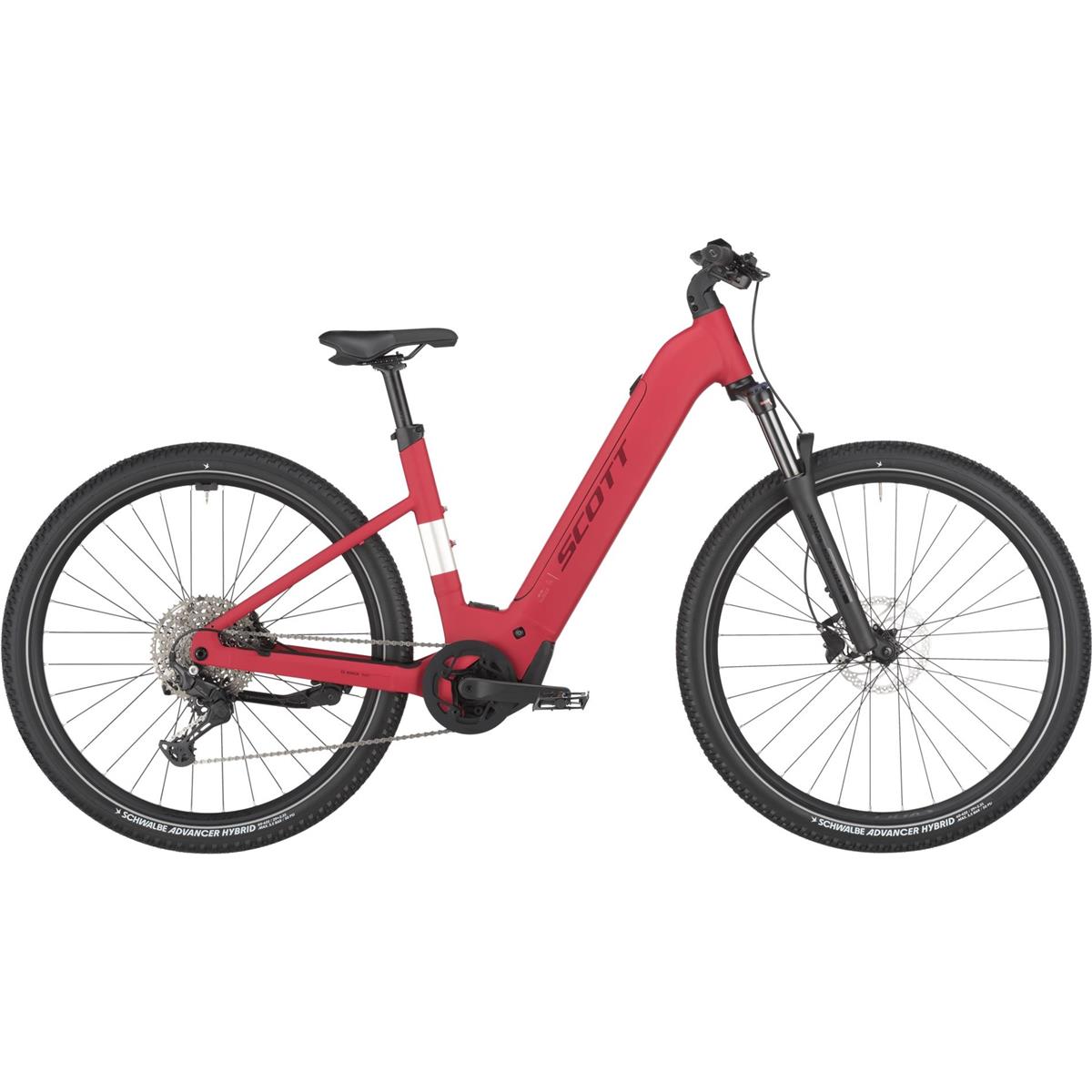 Elcykel Hybrid Scott Axis 30 Wave Raspberry Red