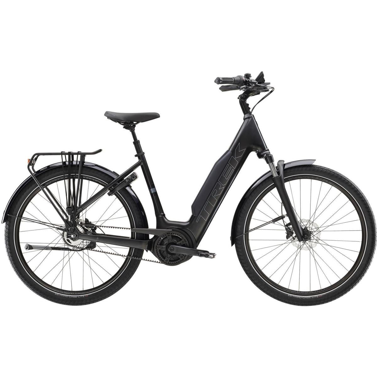 Elcykel Trek Dam District+ 4 Lowstep 800wh trek black satin
