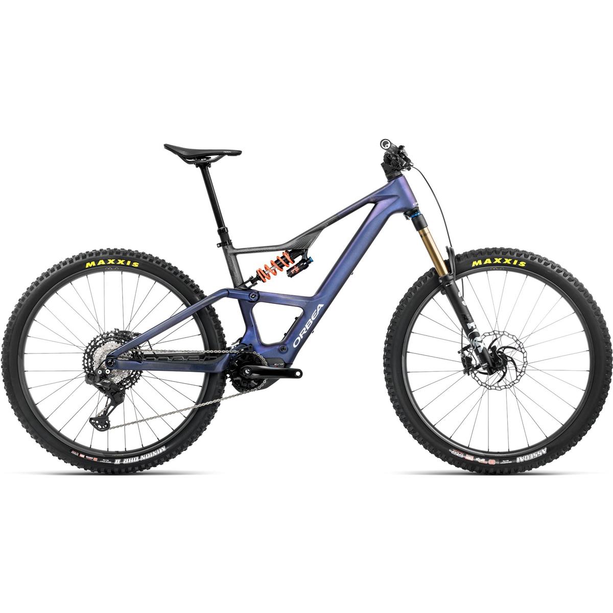 EL-MTB Orbea Rise LT M-Team 630W Tanzanite Carbon View Carbon Raw Matt