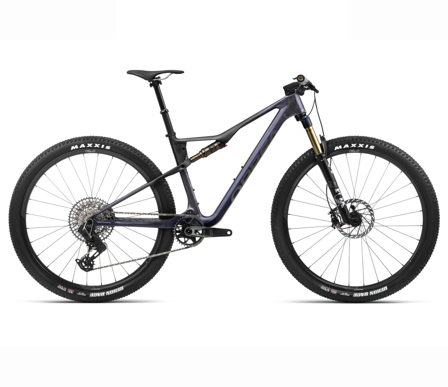 Heldämpad MTB Orbea OIZ M-TEAM AXS Tanzanite Carbon View-Carbon Raw Matt