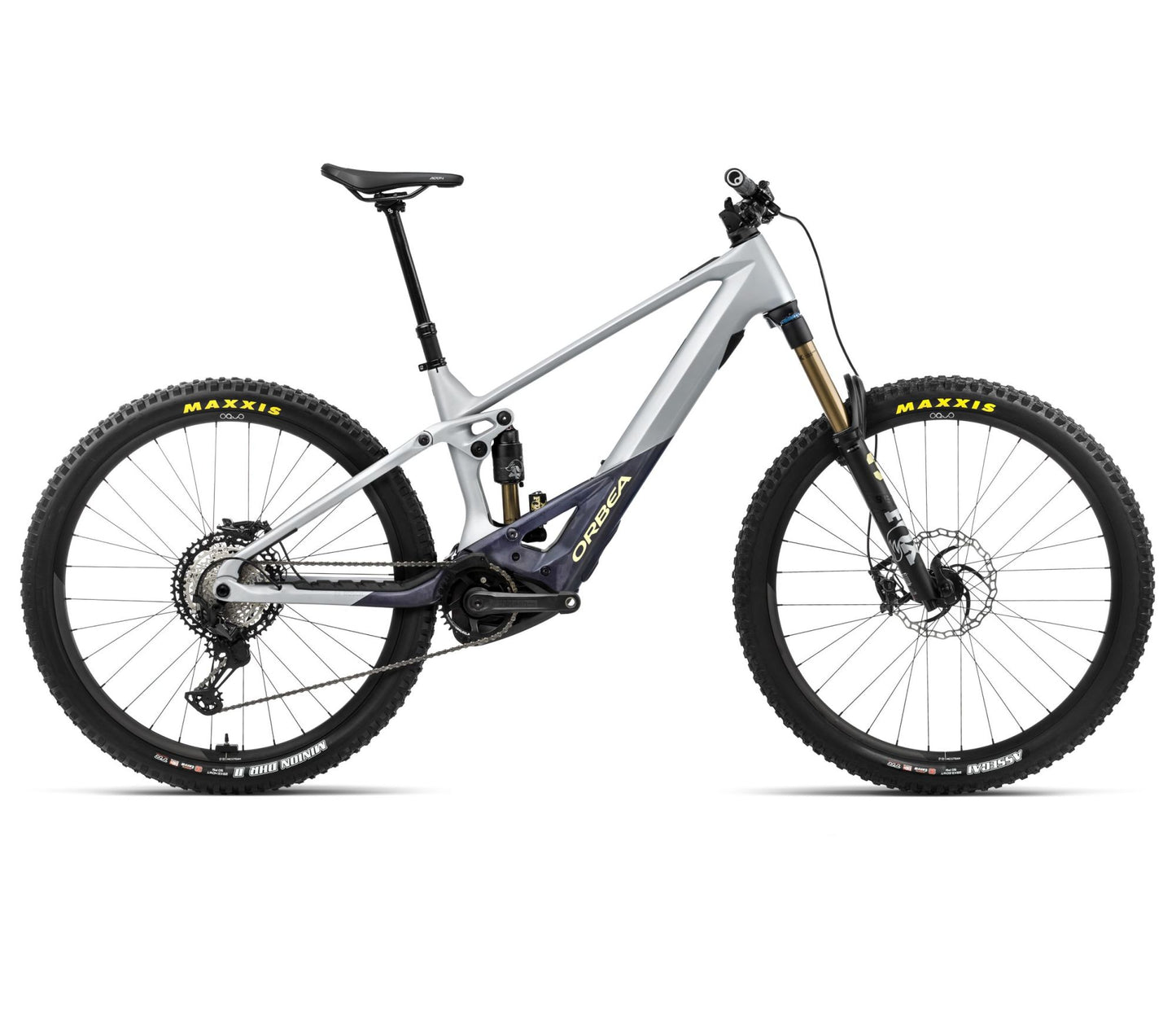 EL-MTB Orbea Wild M-team Halo Silver-Tanzanite Carbon View Matt