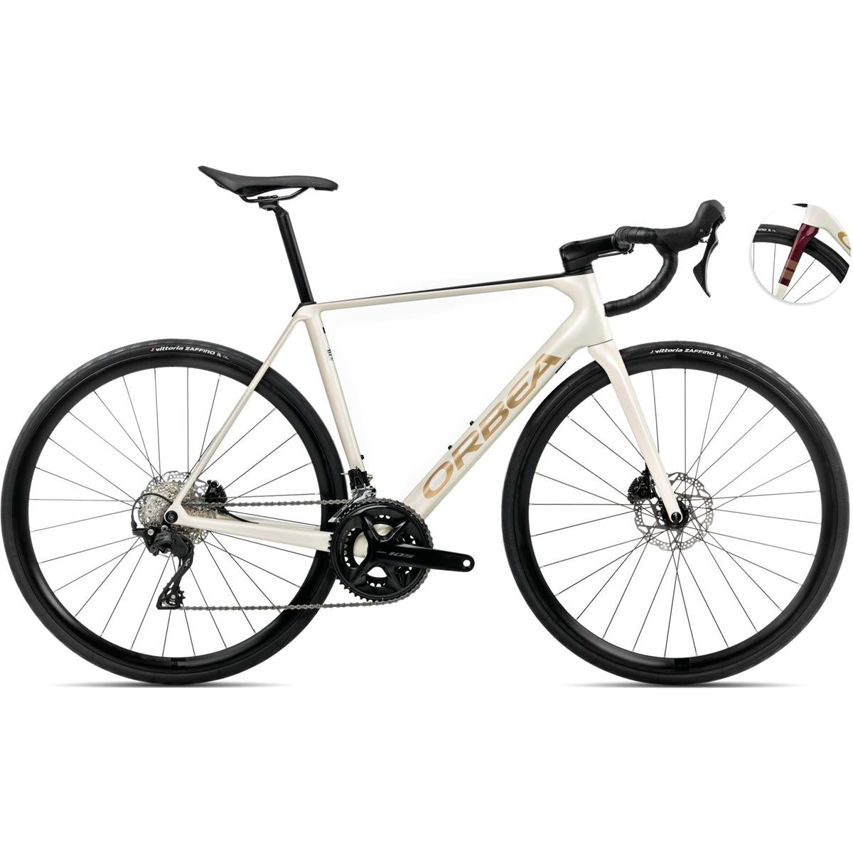 Racer Allround Orbea Orca M30 Ivory White/Burgundy/Vulcano