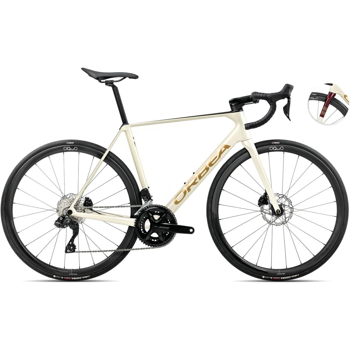 Racer Allround Orbea Orca M35i Ivory White/Burgundy/Vulcano