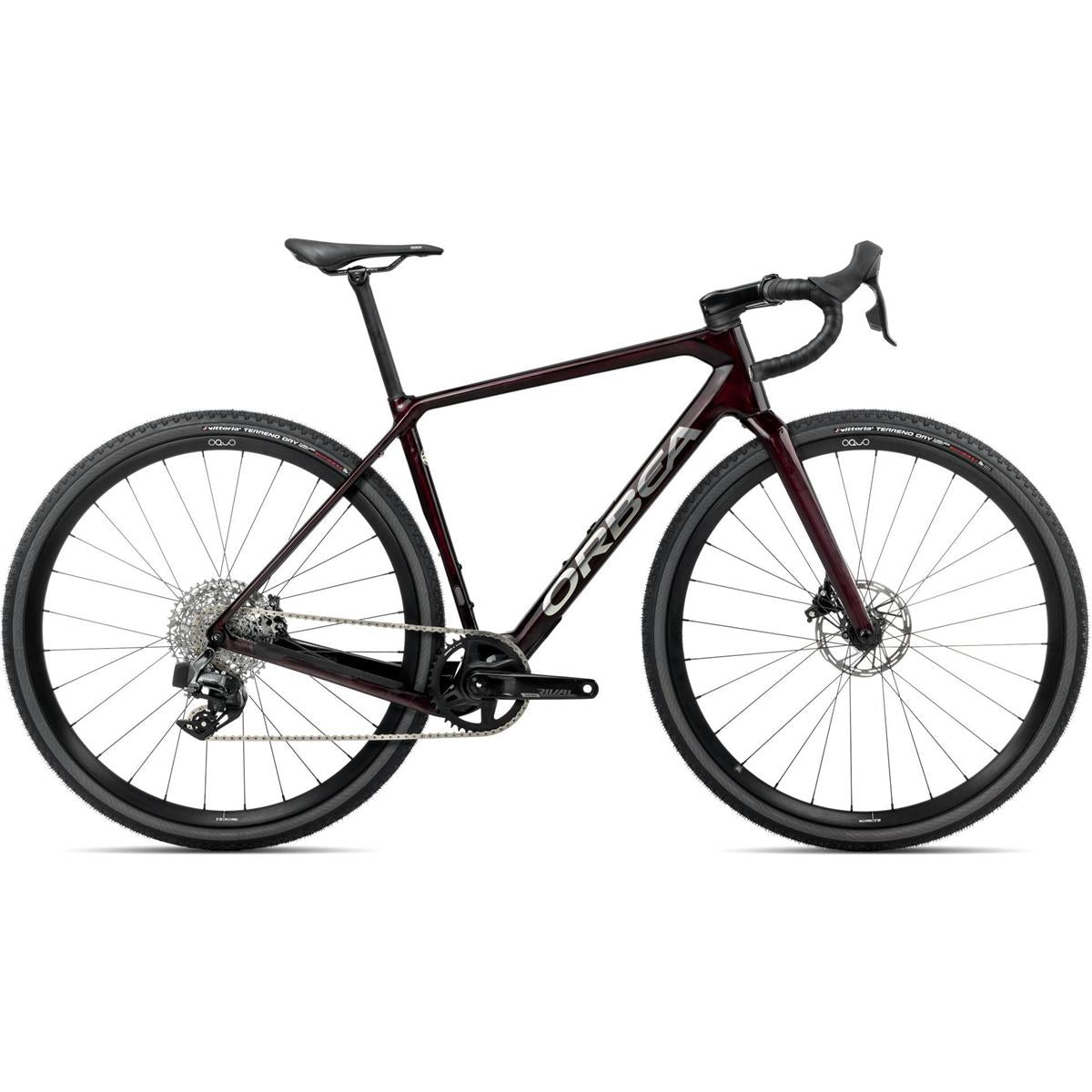 Gravel Bike Orbea Terra M31eTeam 1x Wine Red Carbon View
