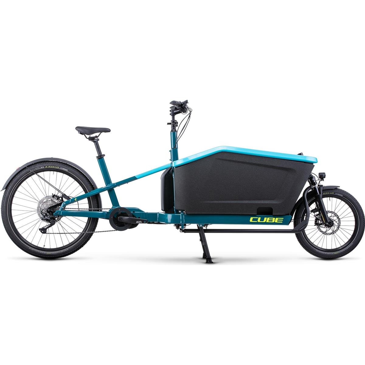 Lastcykel El Cube Cargo Sport Hybrid 500Wh Blue/Lime