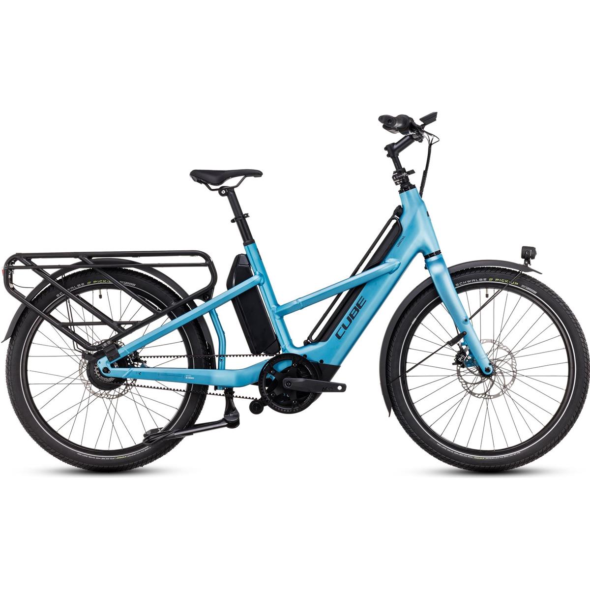Lastcykel El Cube Longtail Hybrid 1350Wh Blue/Reflex