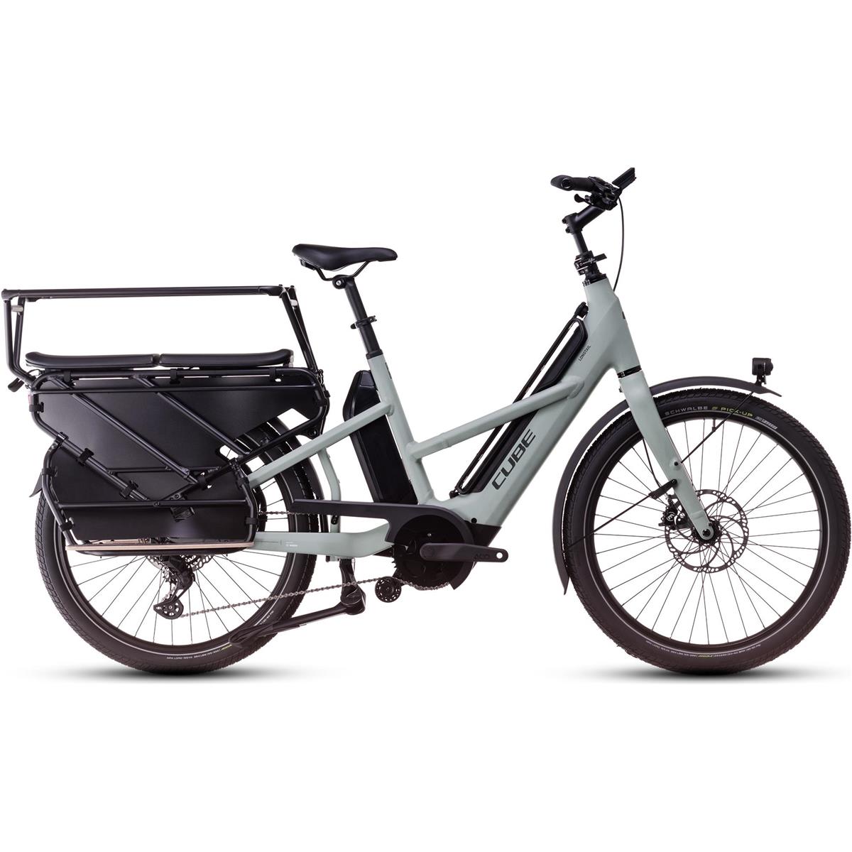 Lastcykel El Cube Longtail Sport Hybrid Family 725Wh Swampgrey/Reflex