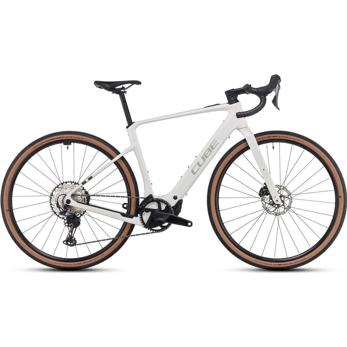 Elcykel Gravel Cube Nuroad Hybrid C:62 Race 400Wh Desertstone/Green