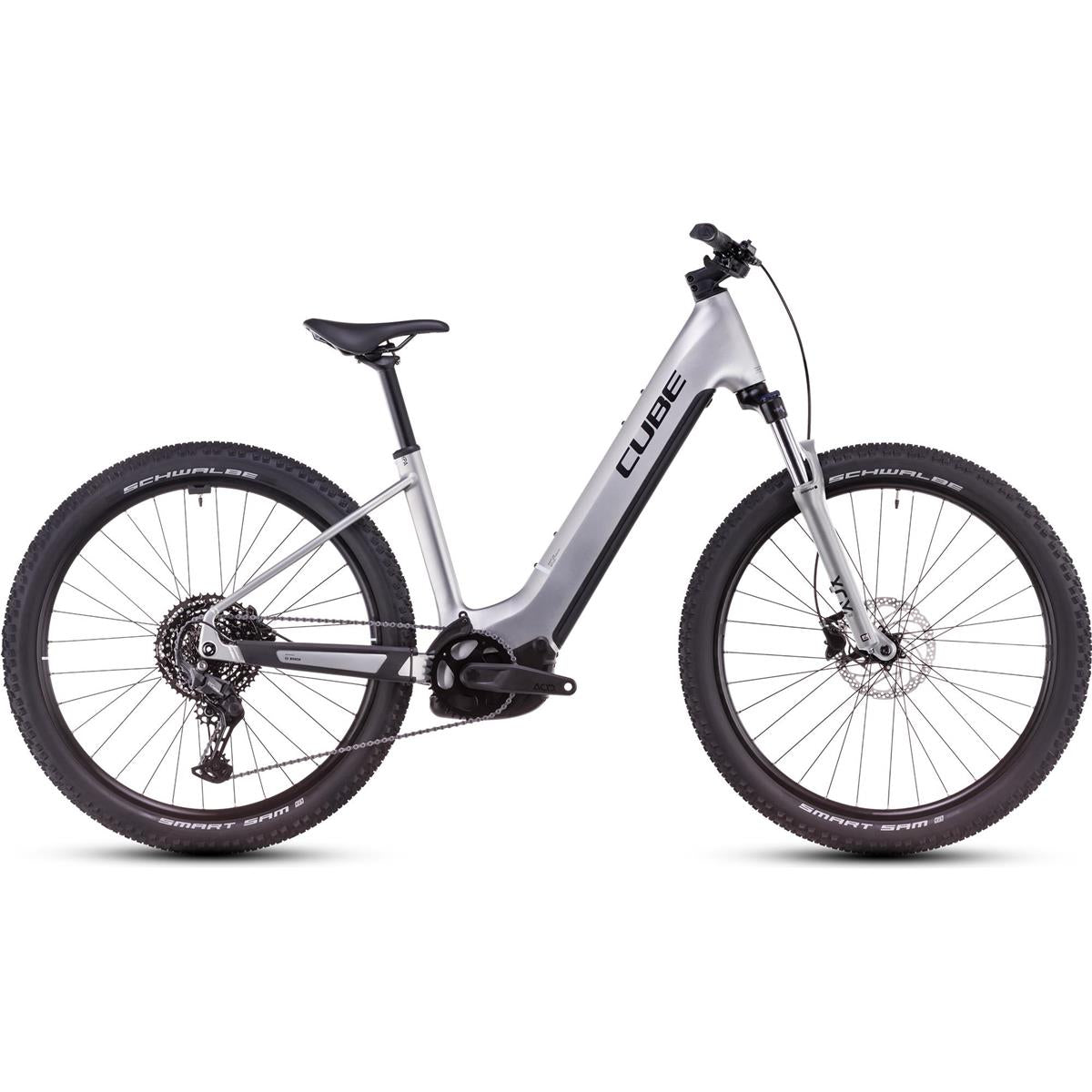 El MTB Cube Reaction Hybrid One 600Wh Low Silver/Black