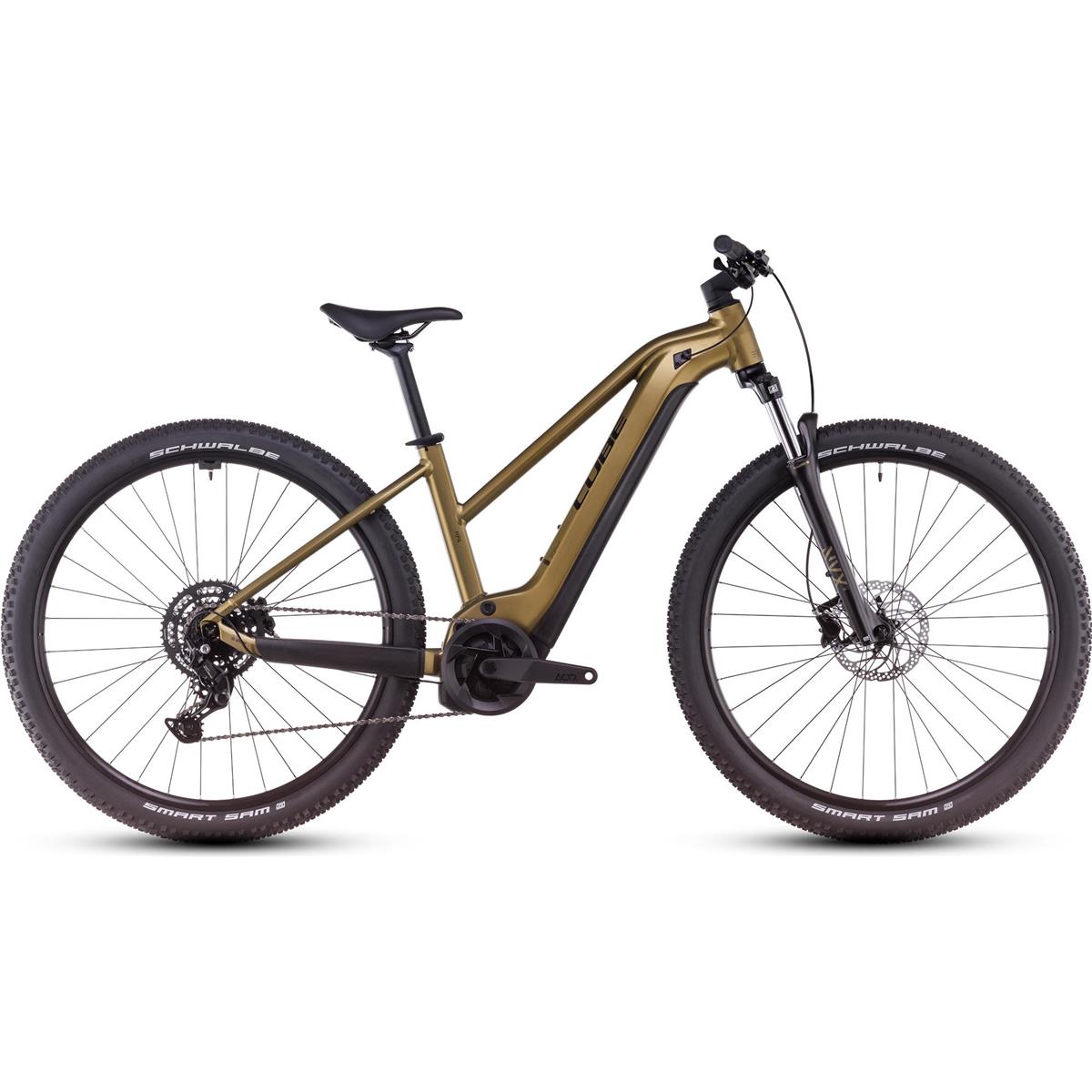 El MTB Cube Reaction Hybrid Performance 625Wh Mid Goldenlime/Black