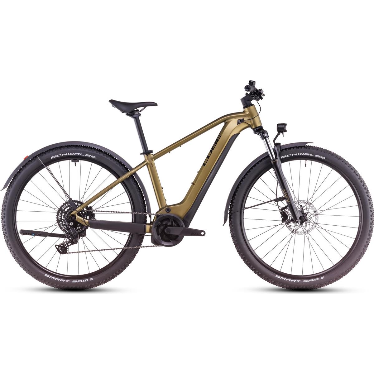 El MTB Cube Reaction Hybrid Performance Allroad 500Wh High Goldenlime/Black