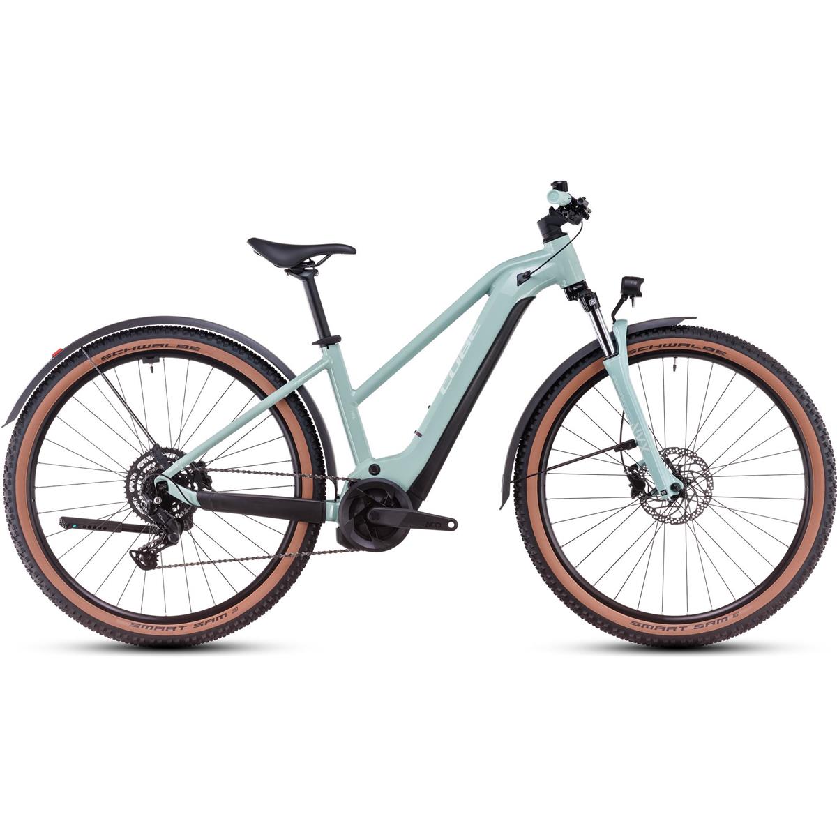 El MTB Cube Reaction Hybrid Performance Allroad 500Wh Mid Skylightblue/White