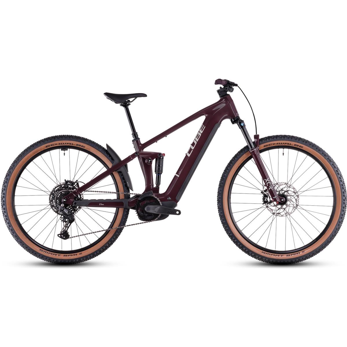 El MTB Cube Stereo Hybrid One22 Pro 600Wh Amarone/Grey