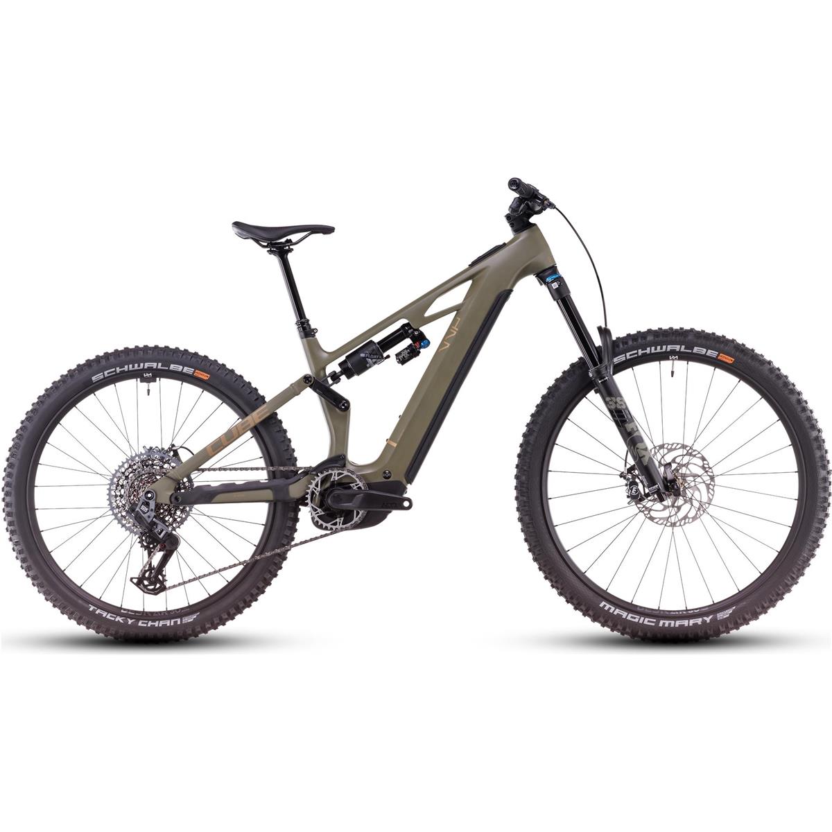 El MTB Cube Stereo Hybrid One77 HPC TM 800Wh Dustyolive/Gold