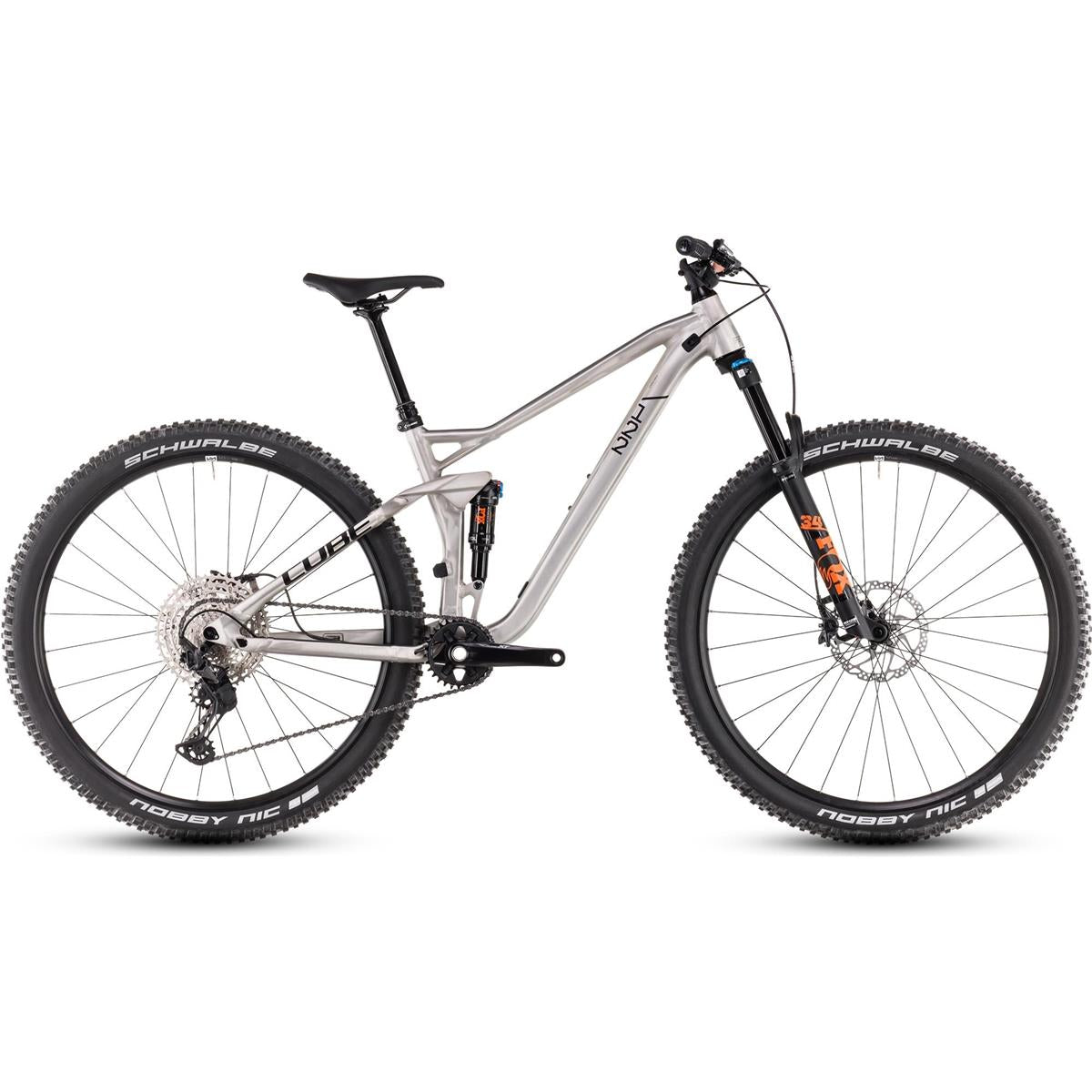 Heldämpad MTB Cube Stereo One22 Race Rawmetal/Black