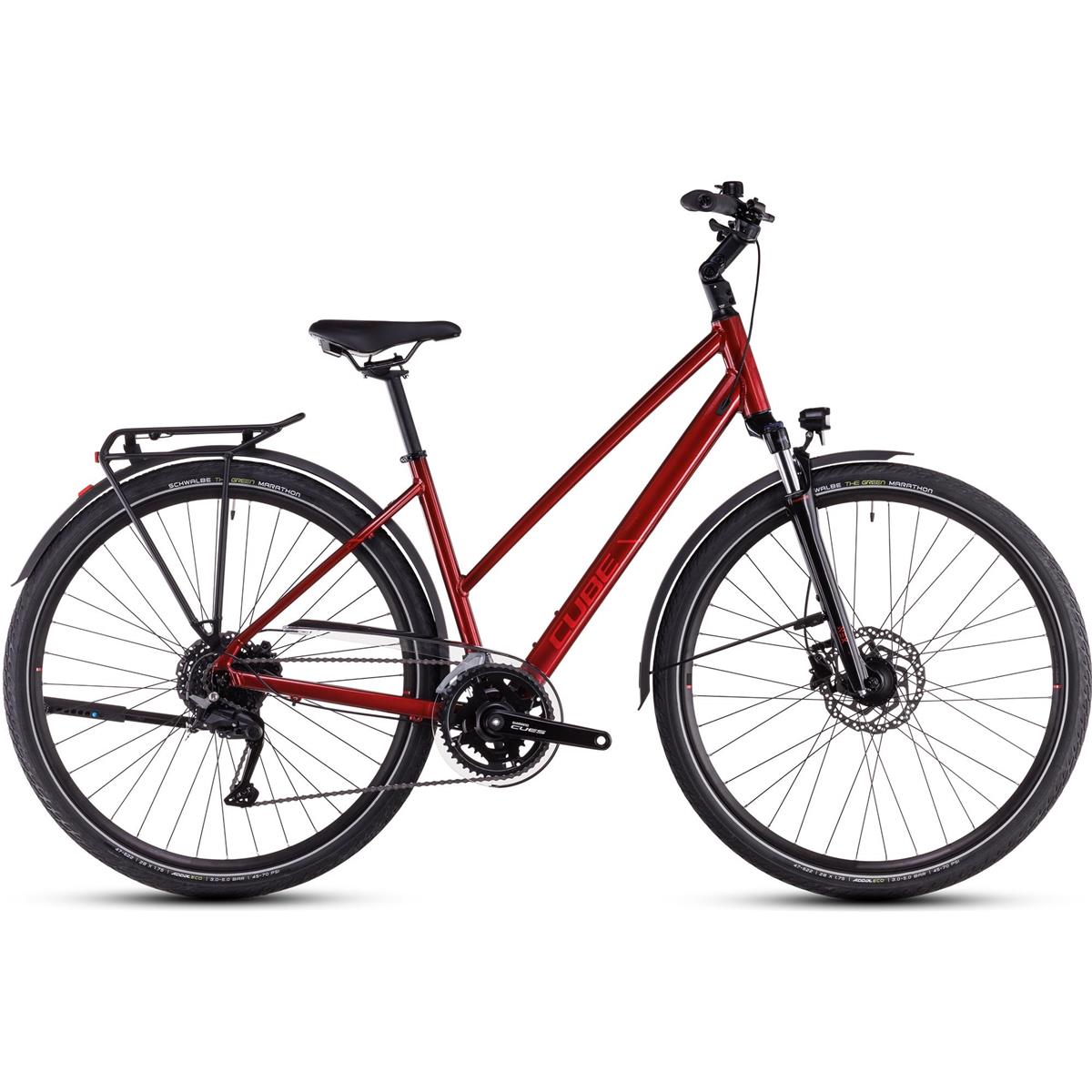 Hybridcykel Cube Touring Pro Mid Maroon/Pearl