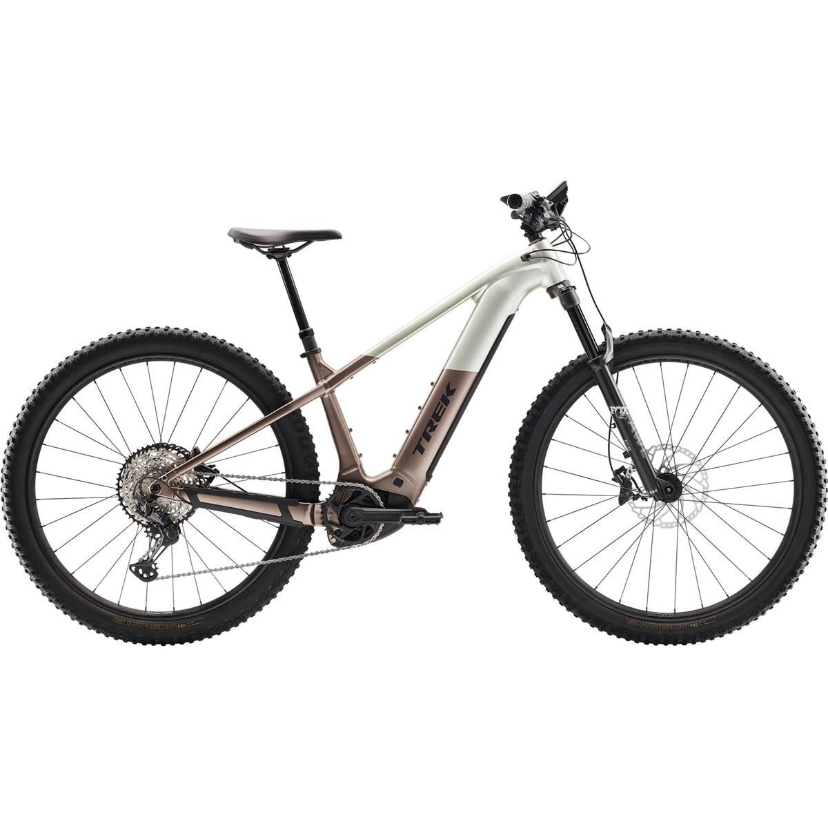 El MTB Trek Powerfly+ 8 Gen 5 Satin Lunar Silver/Bronze Age