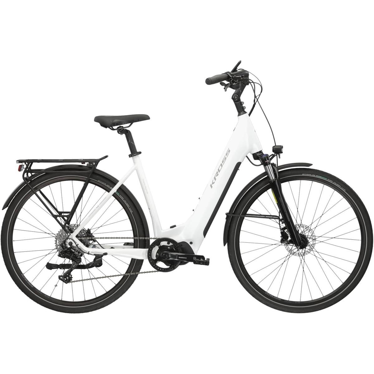 Elcykel hybrid Kross Trans Hybrid LS 5.0 Uni White/Silver