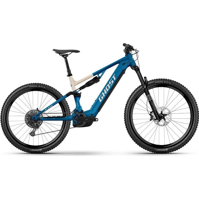 El MTB Ghost E-ASX Universal Candy Blue/Coffee Arctic Glossy