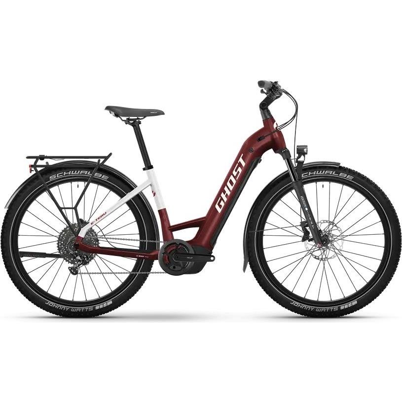 Elcykel hybrid Ghost E-Teru Advanced Low Eq Red/White Glossy