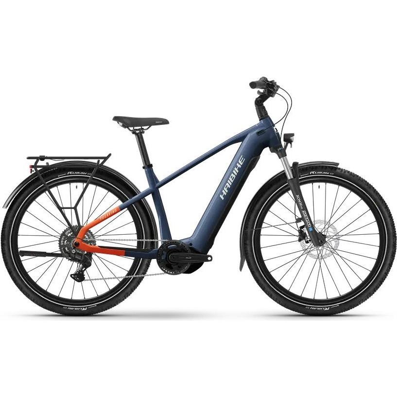 Elcykel hybrid Haibike Trekking 4 High Blue/Orange/Silver Glossy