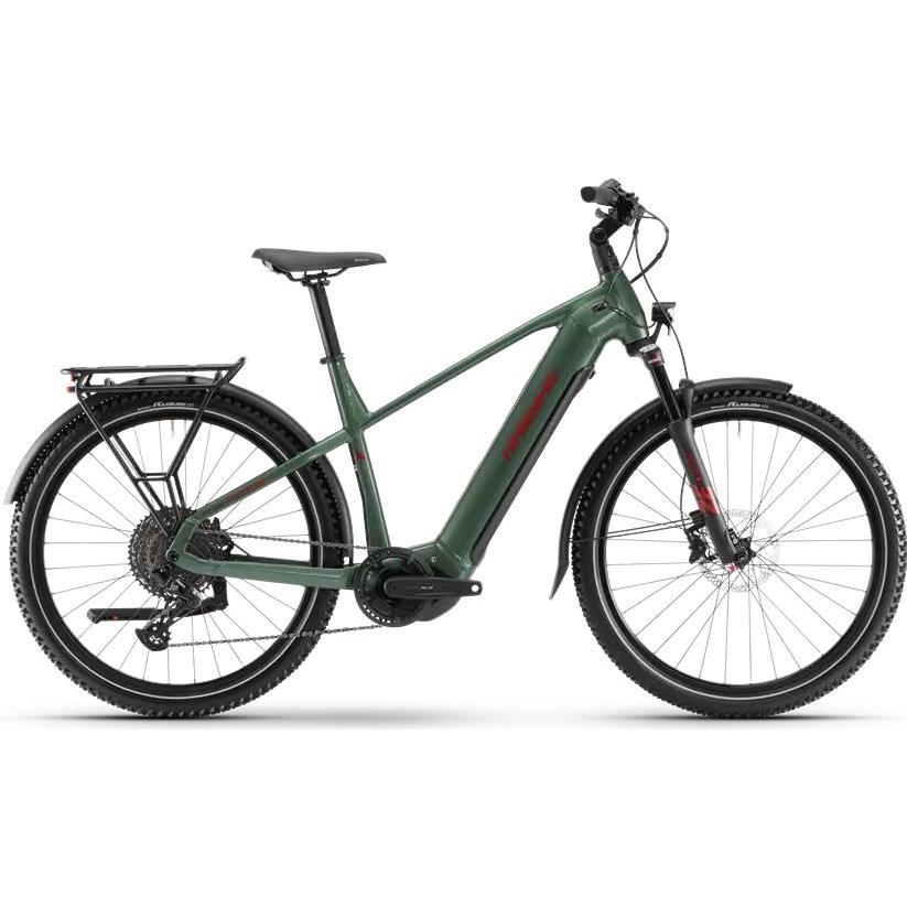 Elcykel hybrid Haibike Trekking 5 High Olive/Red Glossy