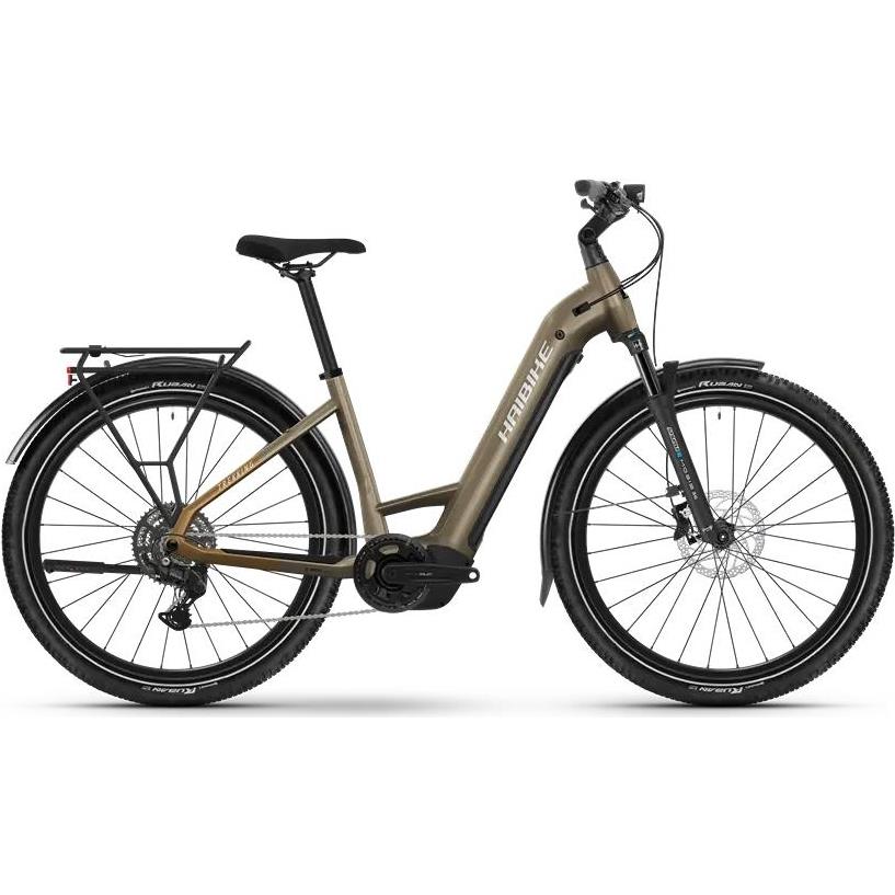 Elcykel hybrid Haibike Trekking 6.5 Low Toffee/Sand/Silver Glossy