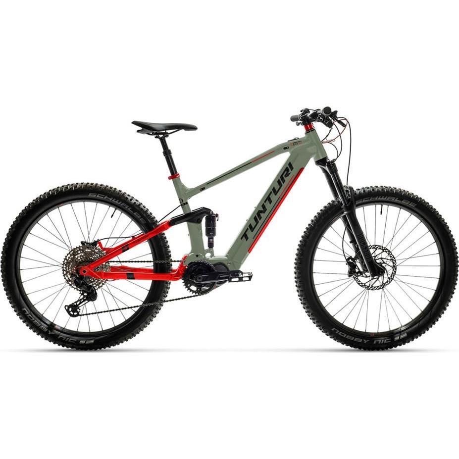 El MTB Tunturi e290 Full Green/Red/Black