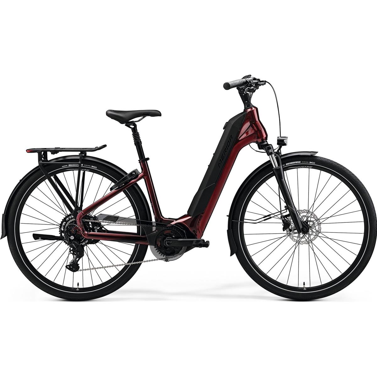 Hybridcykel El Merida eSpresso City 400 EQ Burgundy Red/Black