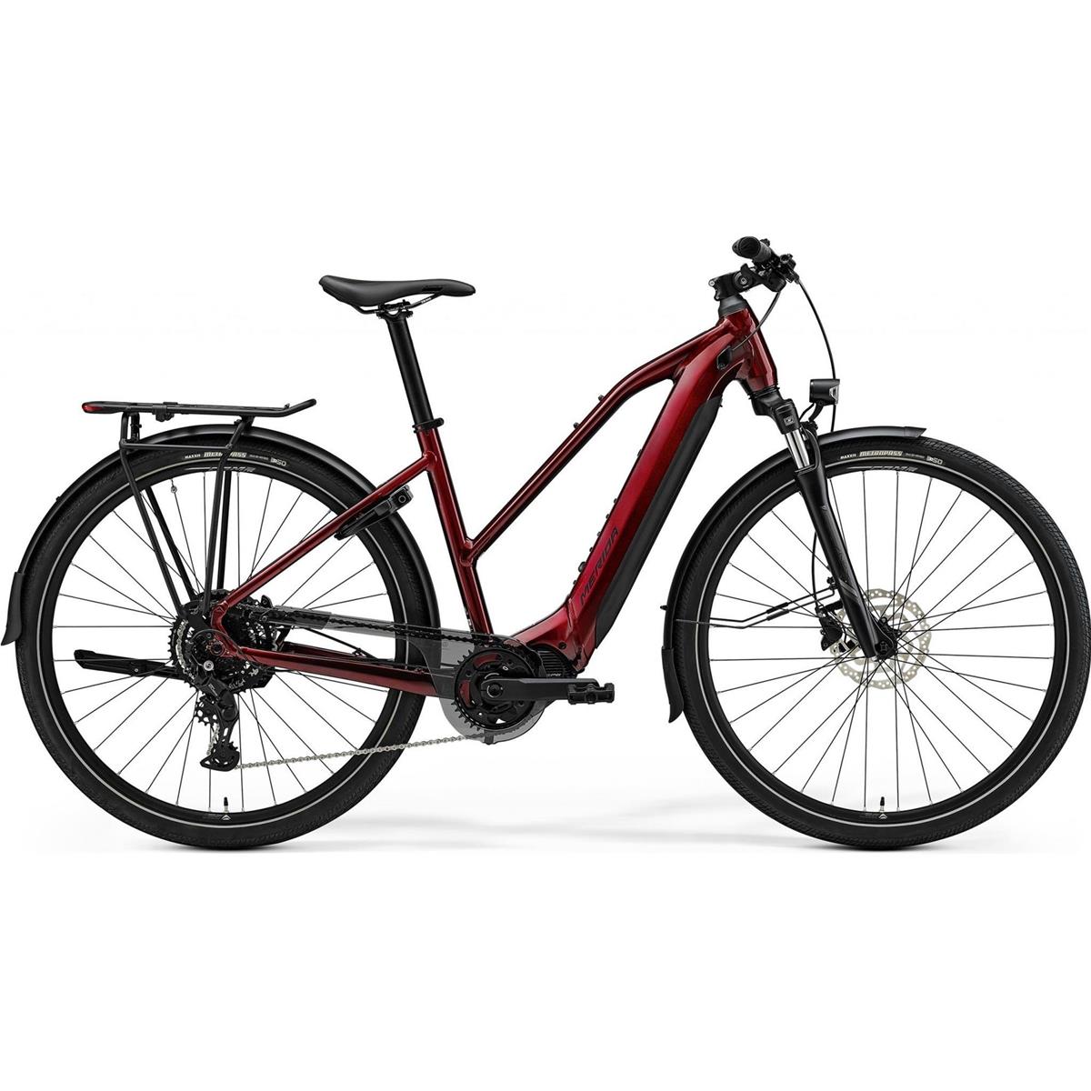 Hybridcykel El Merida eSpresso 400 EQ Burgundy Red/Black