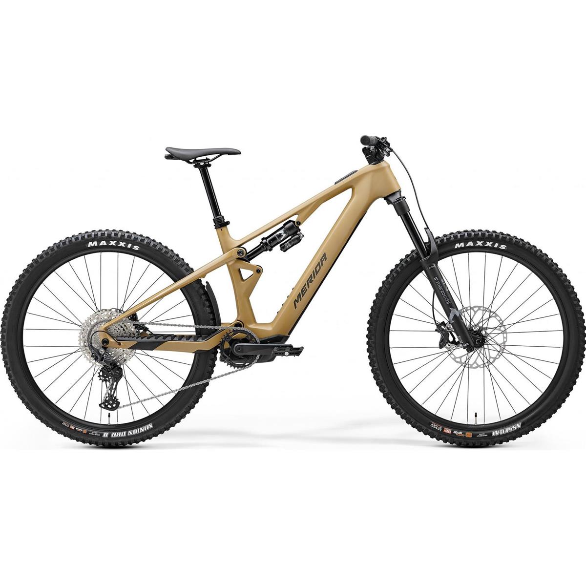 El MTB Merida eOne-Sixty SL 6000 Silk River Clay/Gold