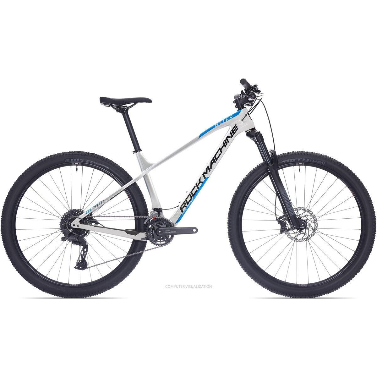 Hardtail MTB Rock Machine Blizz CRB 20-29 Gloss Silver/Blue