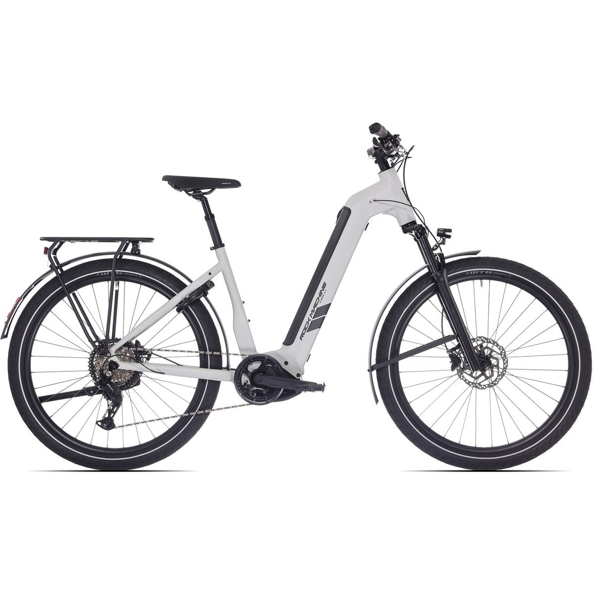 El MTB Rock Machine eRokk B70 City Matte Limerock Grey
