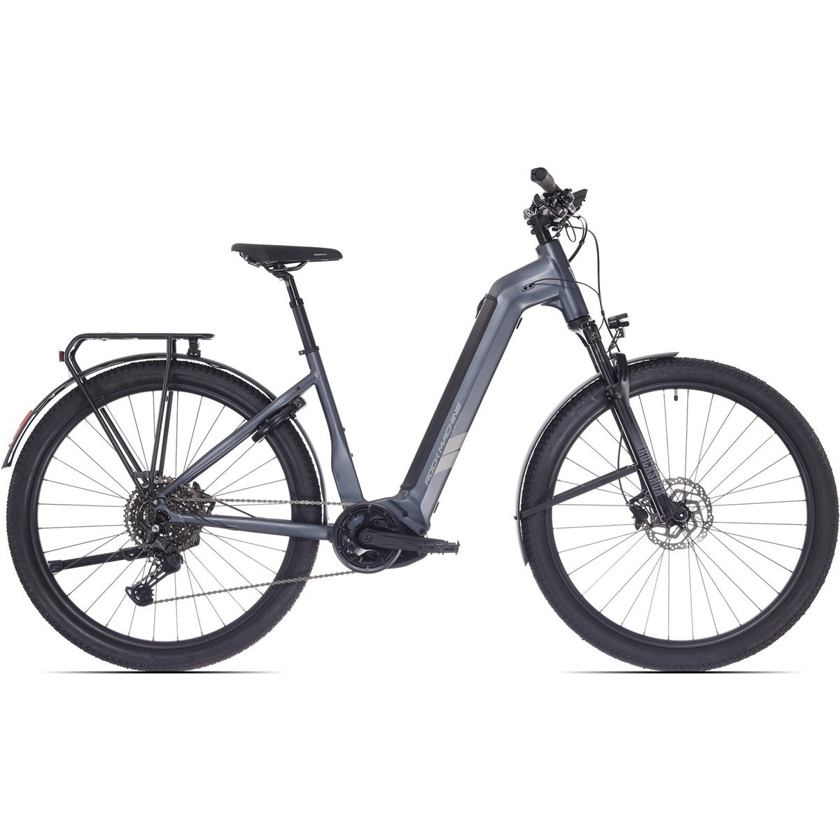 El MTB Rock Machine eRokk B90T Matte Nightstorm Blue