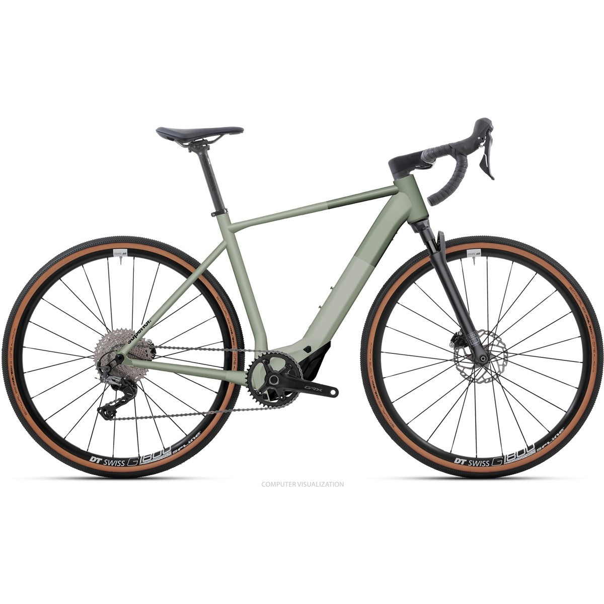 Gravel Elcykel Superior iXR 6.5 Matte Green Grey