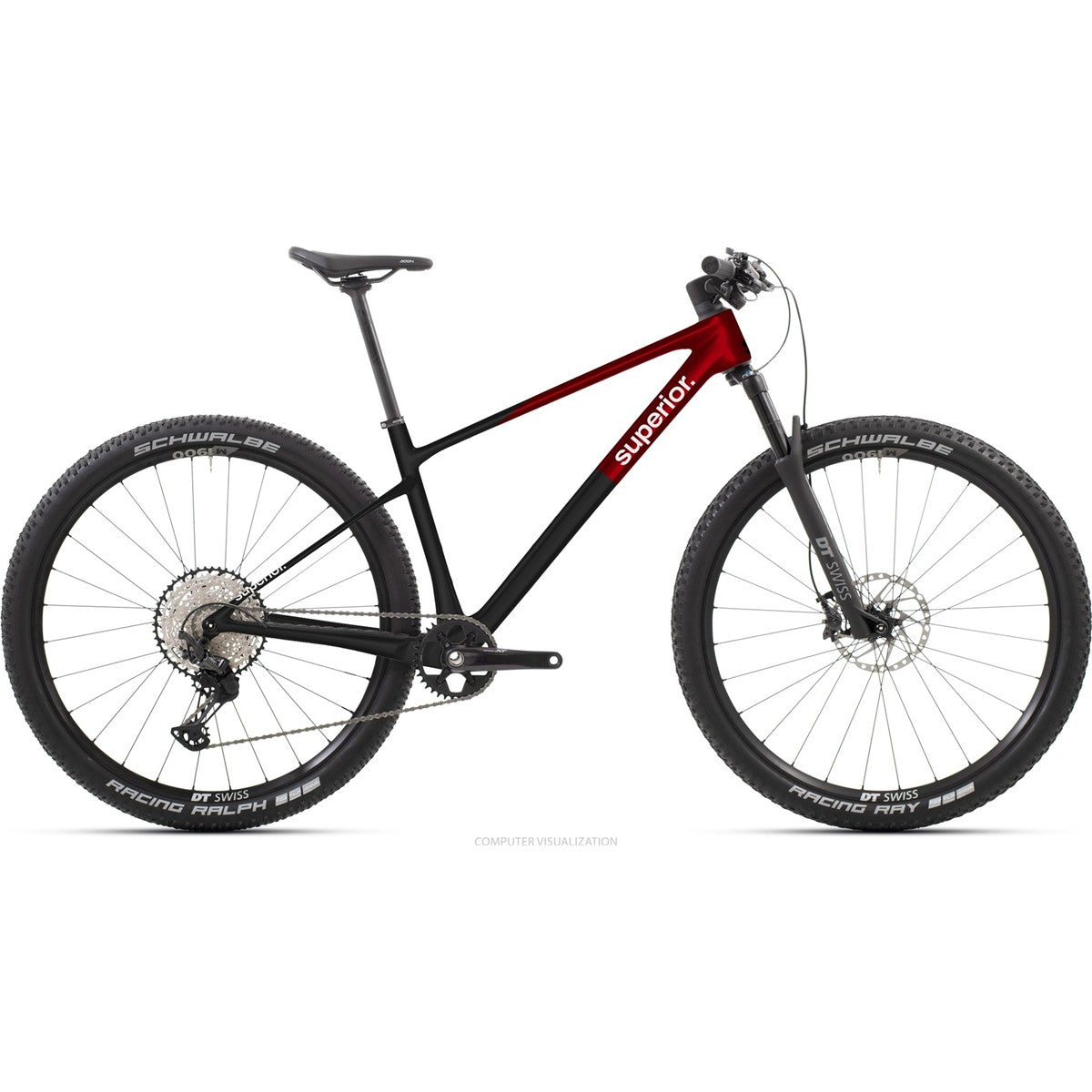 Hardtail MTB Superior XP 9.6 Matte Carbon/Red Carbon
