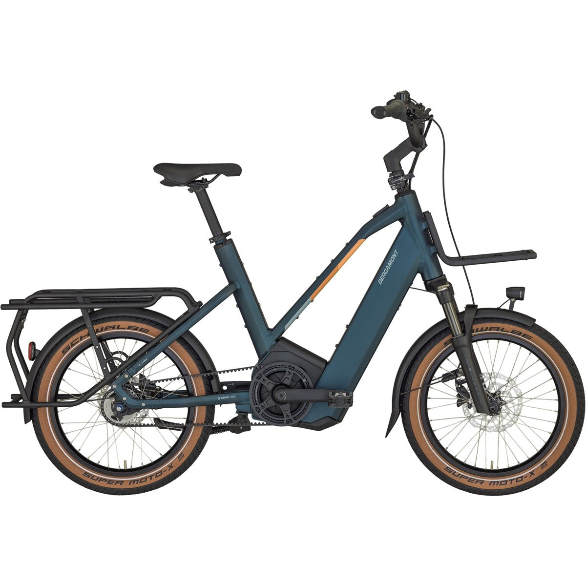 Hopfällbar Elcykel Bergamont Hans-E N5e Belt Matt Petrol Blue