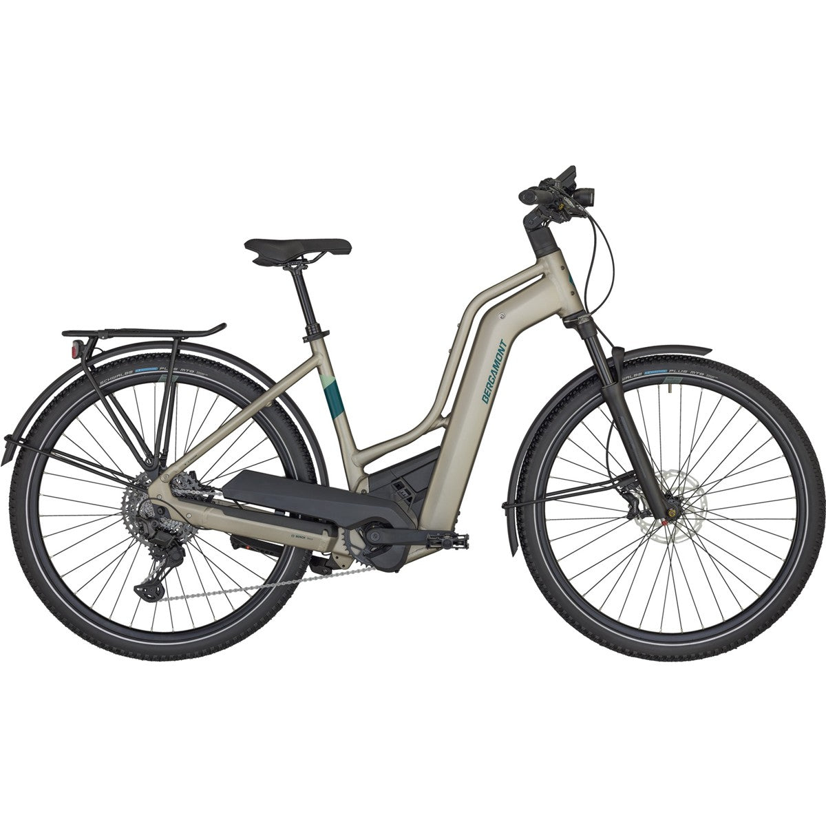 Elcykel hybrid Bergamont E-Horizon SUV Premium Amsterdam Matt Warm Silver